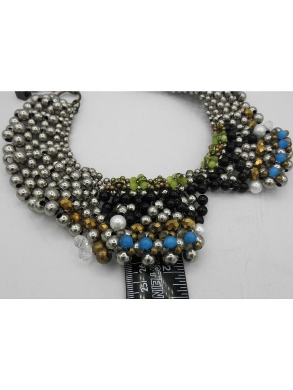 Bold Pam Hiran Anthropologie MultiColor Statement Beaded Collar Choker Necklace - Picture 4 of 8